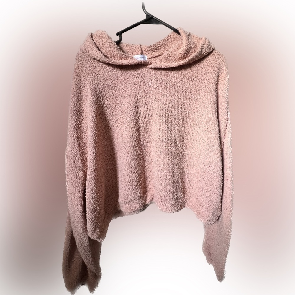 NWT Flirtitude Active Sherpa Cropped Hoodie, Junior’s Size XXL, Terra